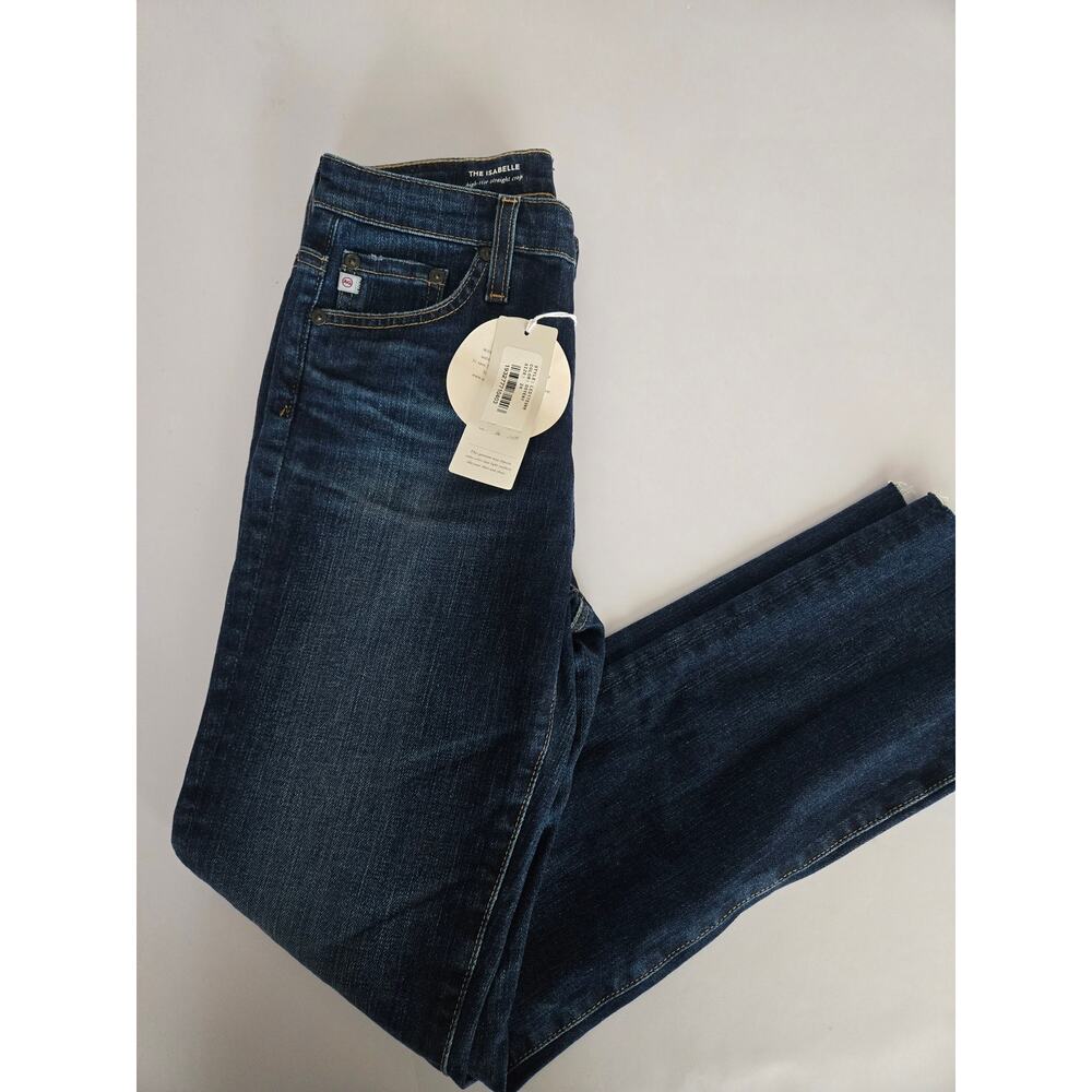 Adriano Goldschmied Isabelle High-Rise Straight Leg Crop Jeans - Size 24 - Raw H